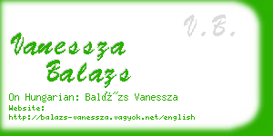vanessza balazs business card